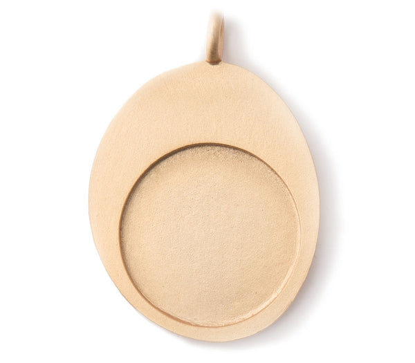 Gold Thumb Stone Pendant (L) - Q