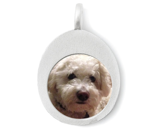 Medium Silver Thumb Stone Pendant- Q