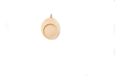 Large Gold Thumb Stone on Leather Cord- Q2