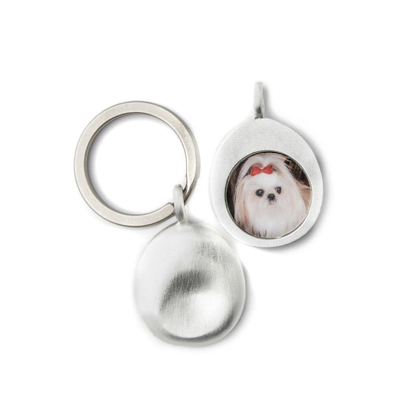 Personalized Worry Stone Pet Keyring- medium