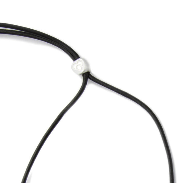 Medium Silver Worry Stone on Leather Cord