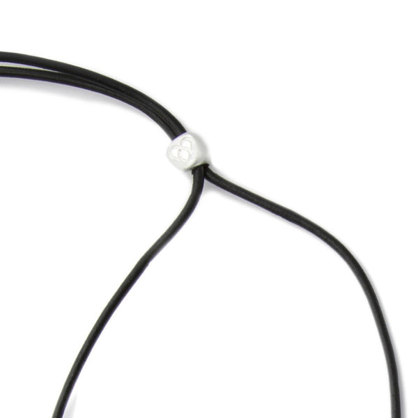 Large Silver Worry Stone on Leather Cord
