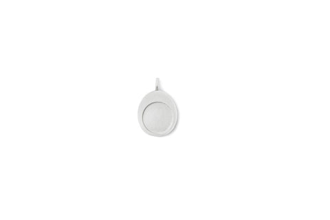 Medium Silver Thumb Stone Pendant- Q